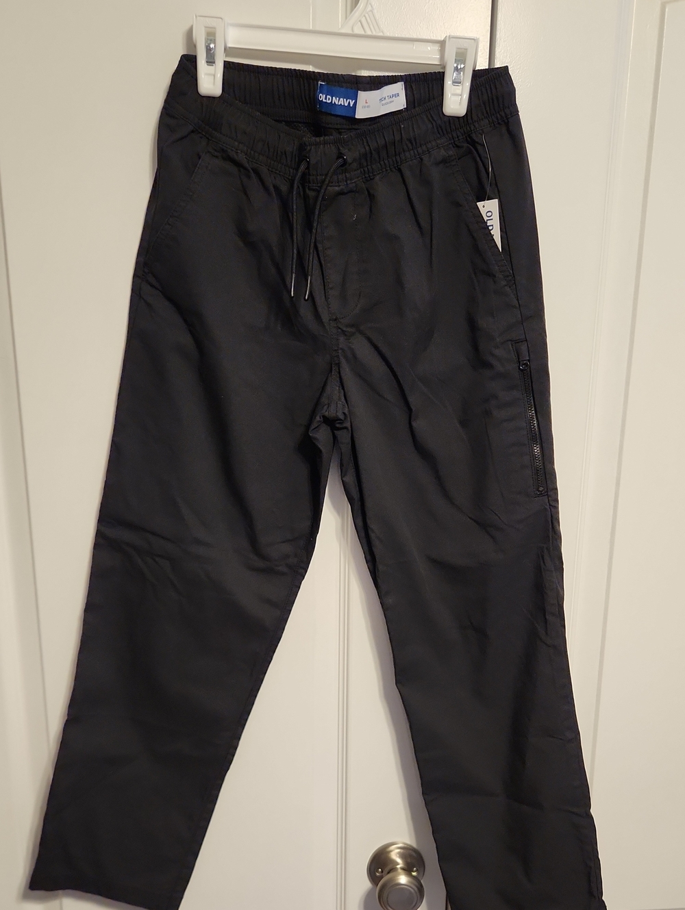 Old Navy Boy's Black Jogger-Style Drawstring Pants